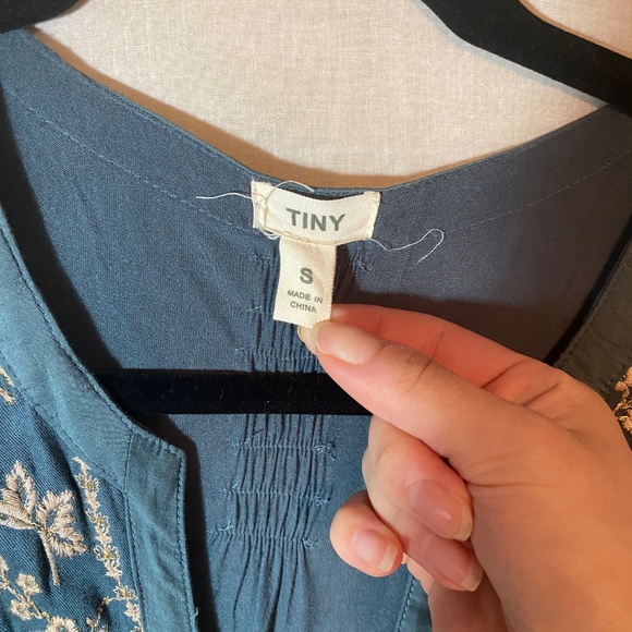 Anthropologie Embroidered Tie-waist Dress | Tiny - Picture 4 of 8